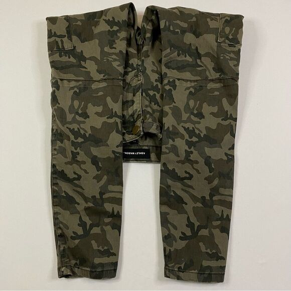 Ashley Mason Skinny Cargo Pants Women's 7 Chino Military Army Camo - Picture 11 of 13